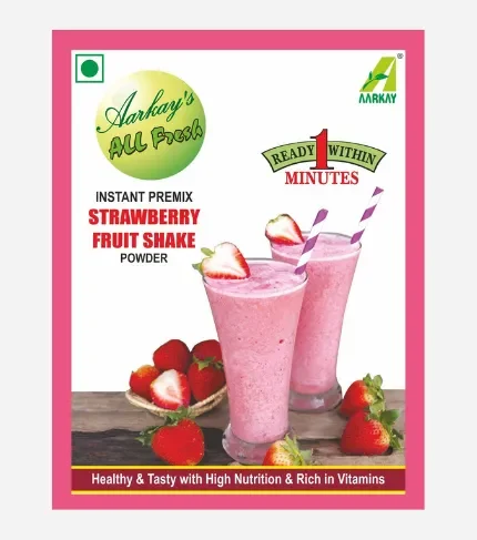 Natural Instant Strawberry Milk Shake Premix Powder